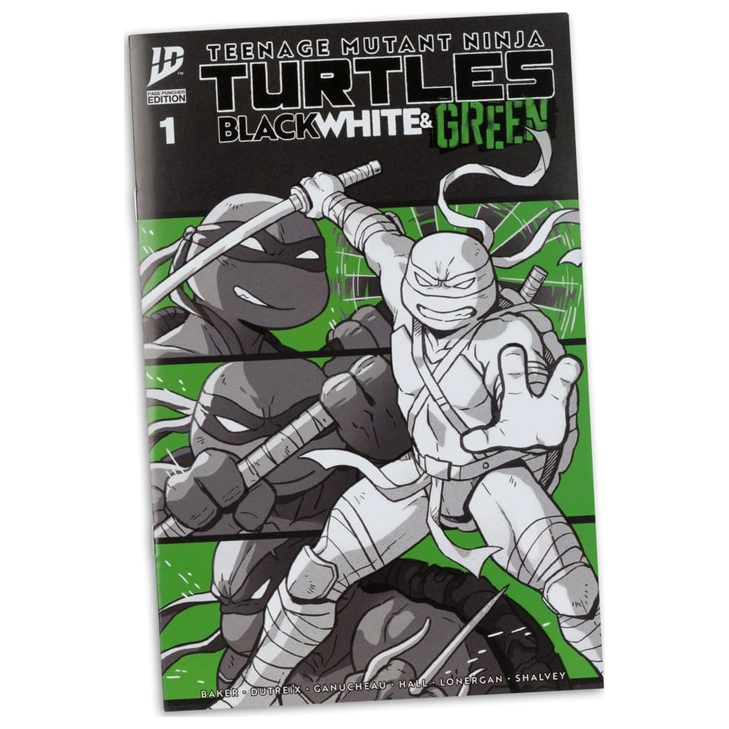 Teenage Mutant Ninja Turtles Page Punchers Actionfigur Leonardo (Black White & Green) (Red Platinum Edition) 13 cm Produktfoto