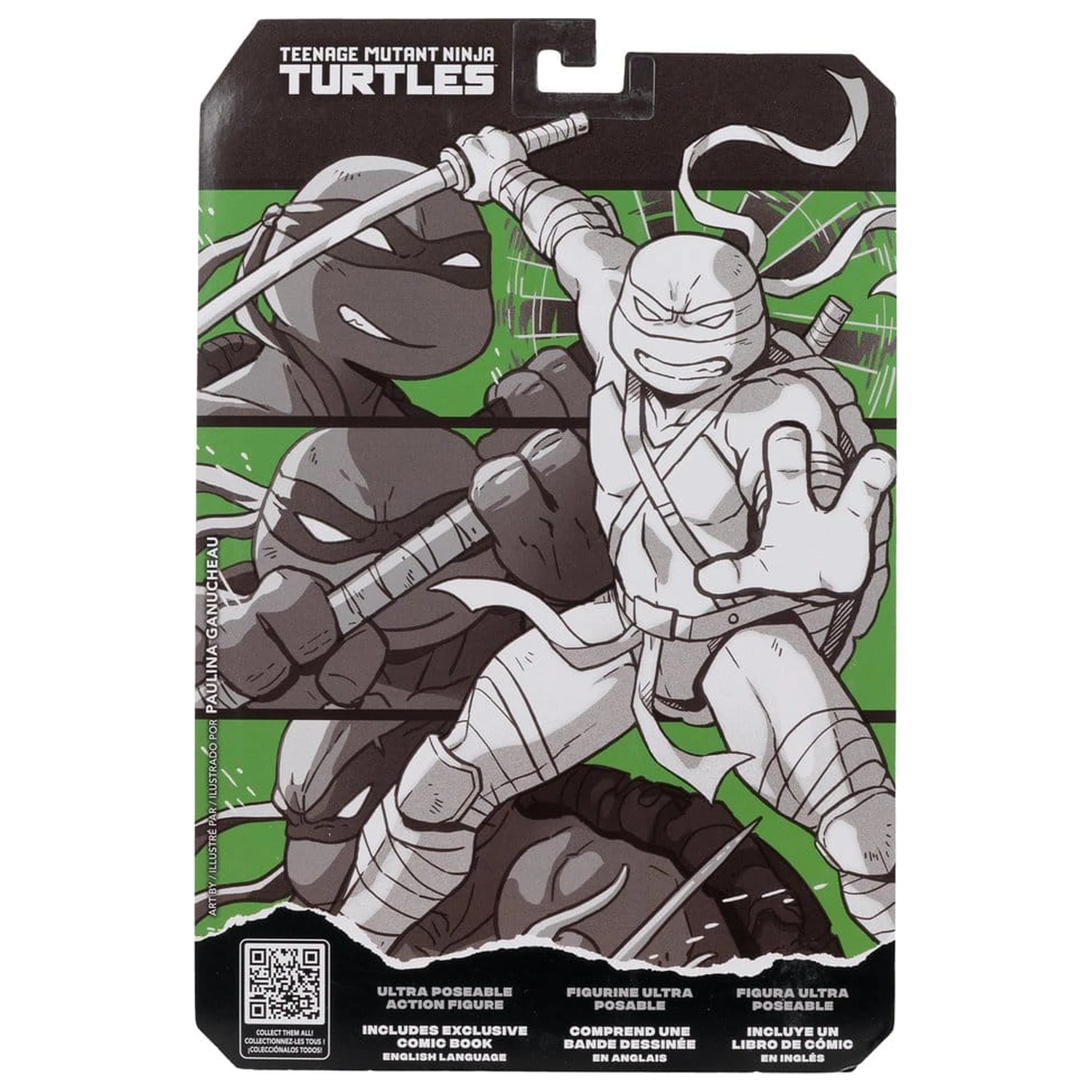 Teenage Mutant Ninja Turtles Page Punchers Actionfigur Leonardo (Black White & Green) (Red Platinum Edition) 13 cm Produktfoto