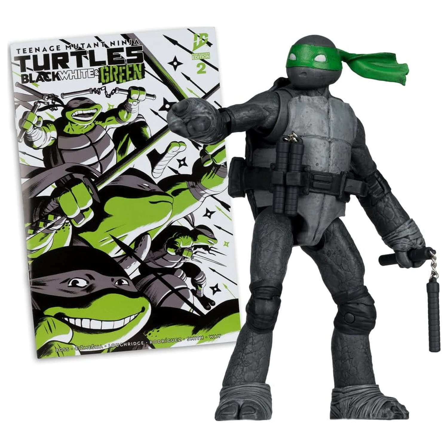 Teenage Mutant Ninja Turtles Page Punchers Action-Figur Michelangelo (Black White & Green) (Red Platinum Edition) 13 cm Produktfoto