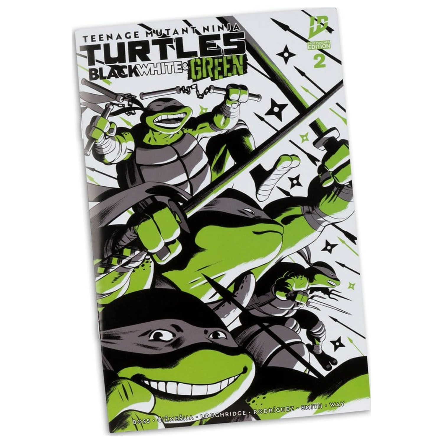 Teenage Mutant Ninja Turtles Page Punchers Action-Figur Michelangelo (Black White & Green) (Red Platinum Edition) 13 cm Produktfoto