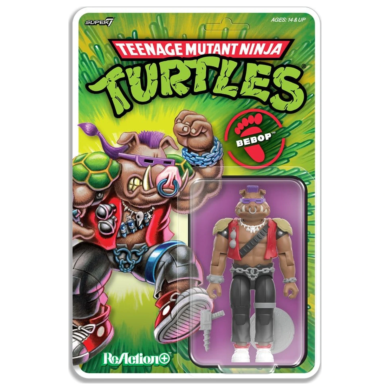Teenage Mutant Ninja Turtles ReAction+ Action Figur Wave 02 Bebop Produktfoto