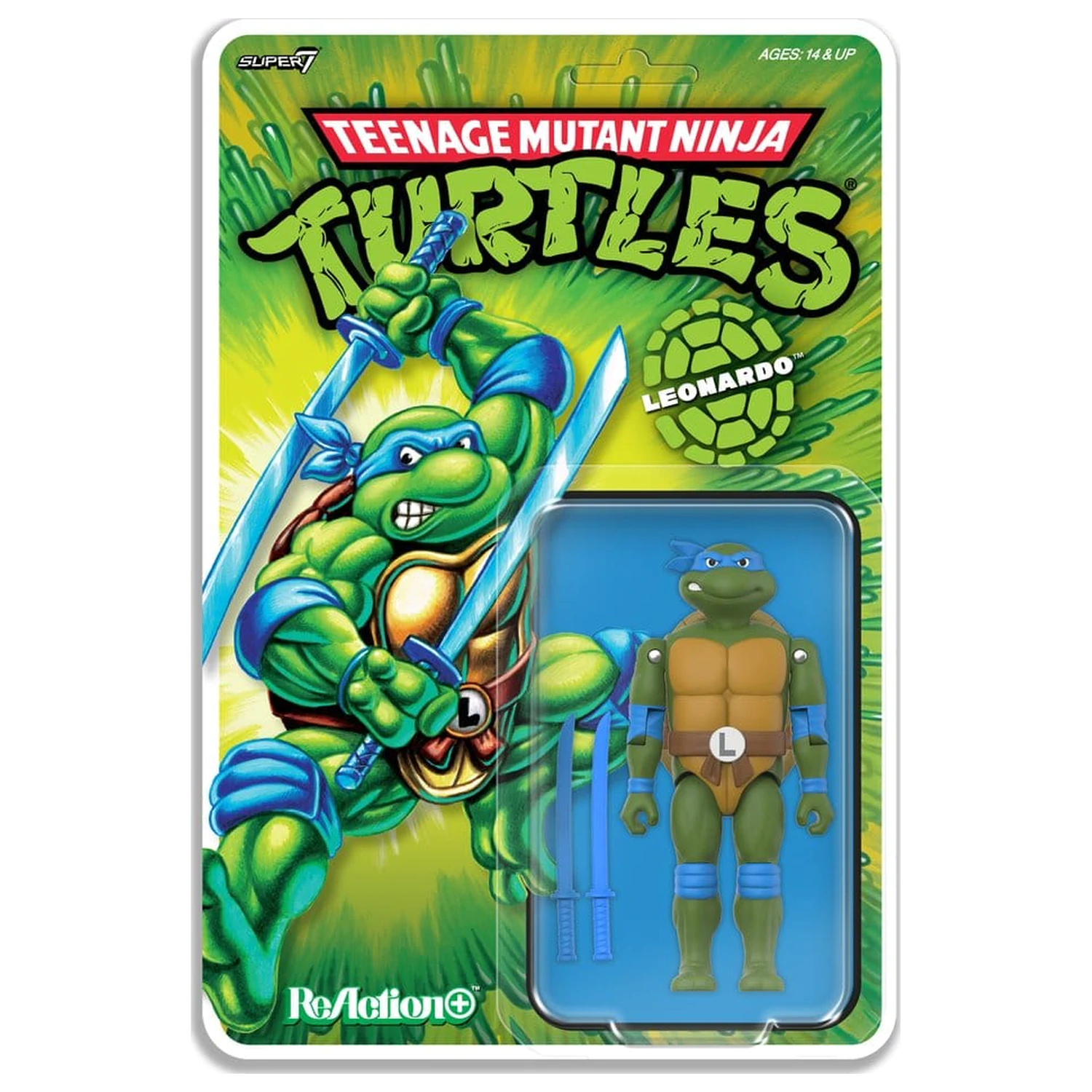 Teenage Mutant Ninja Turtles ReAction+ Action Figur Welle 02 Leonardo Produktfoto