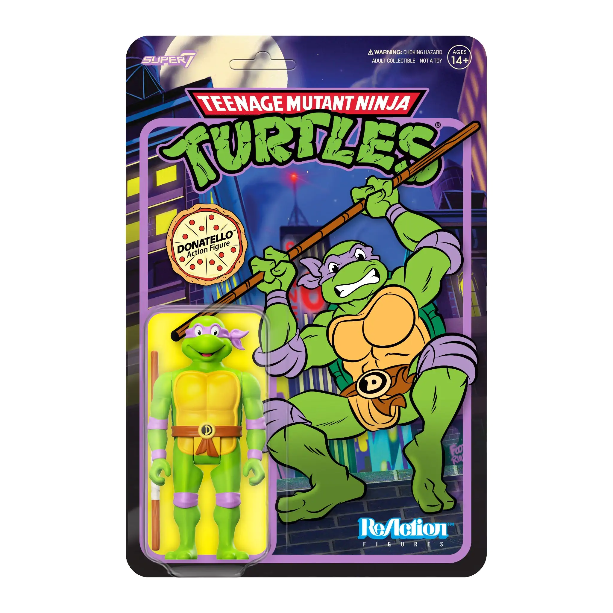 Teenage Mutant Ninja Turtles  ReAction Actionfigur Donatello 10 cm termékfotó