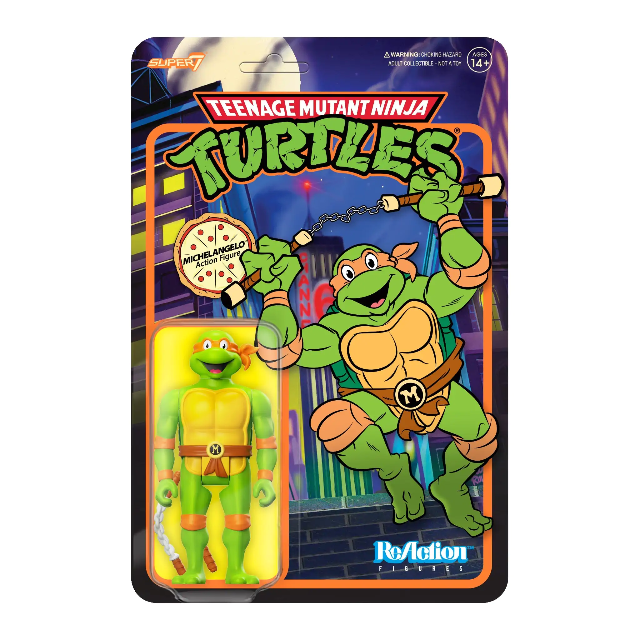 Teenage Mutant Ninja Turtles  ReAction Actionfigur Michelangelo 10 cm termékfotó