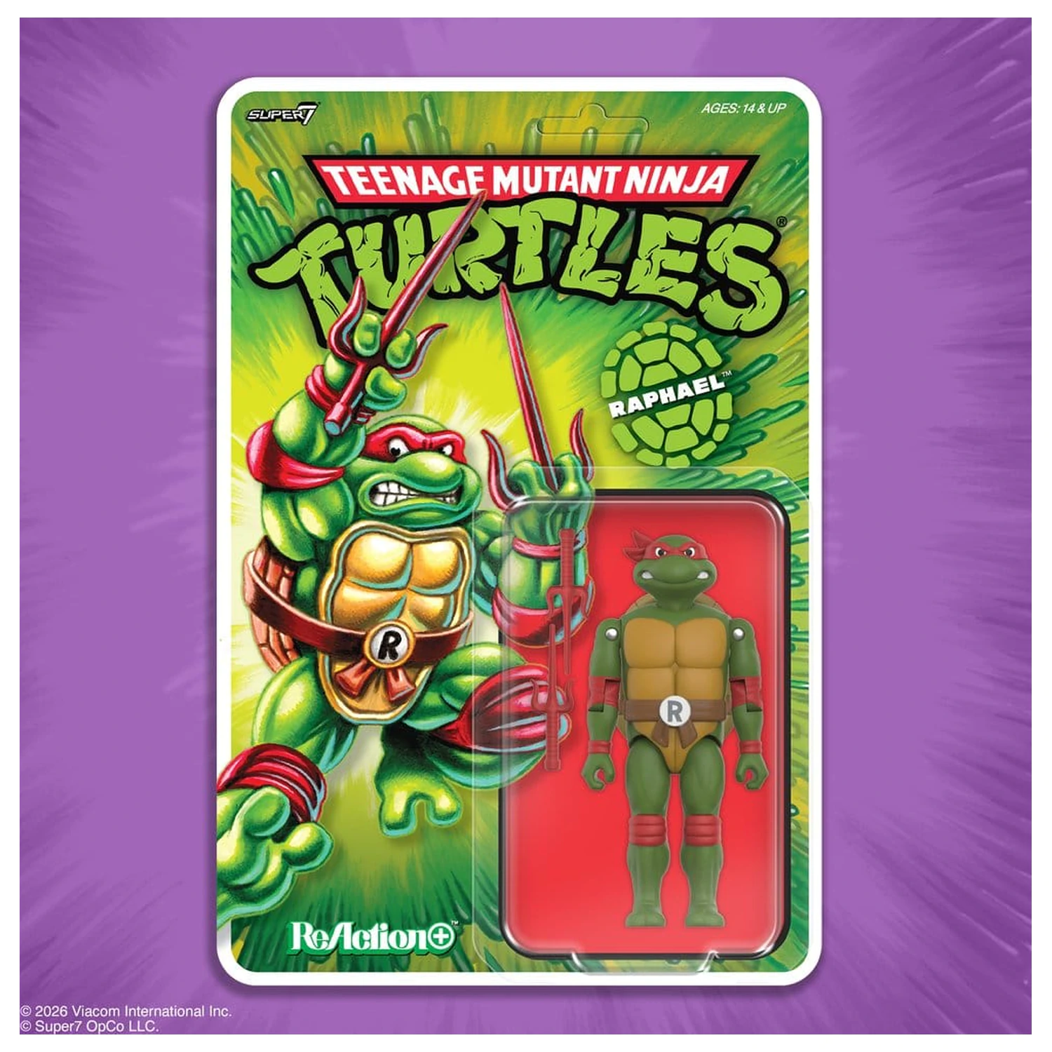 Teenage Mutant Ninja Turtles ReAction+ Action Figur Wave 01 Raphael Produktfoto