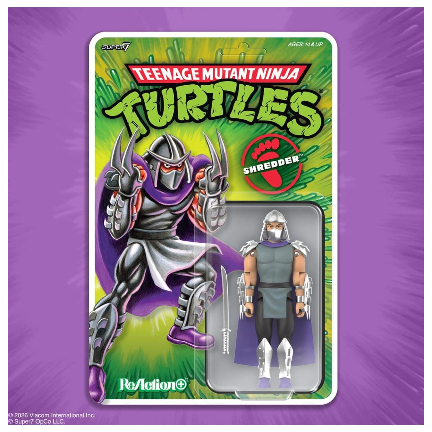 Teenage Mutant Ninja Turtles ReAction+ Action Figur Welle 01 Shredder Produktfoto