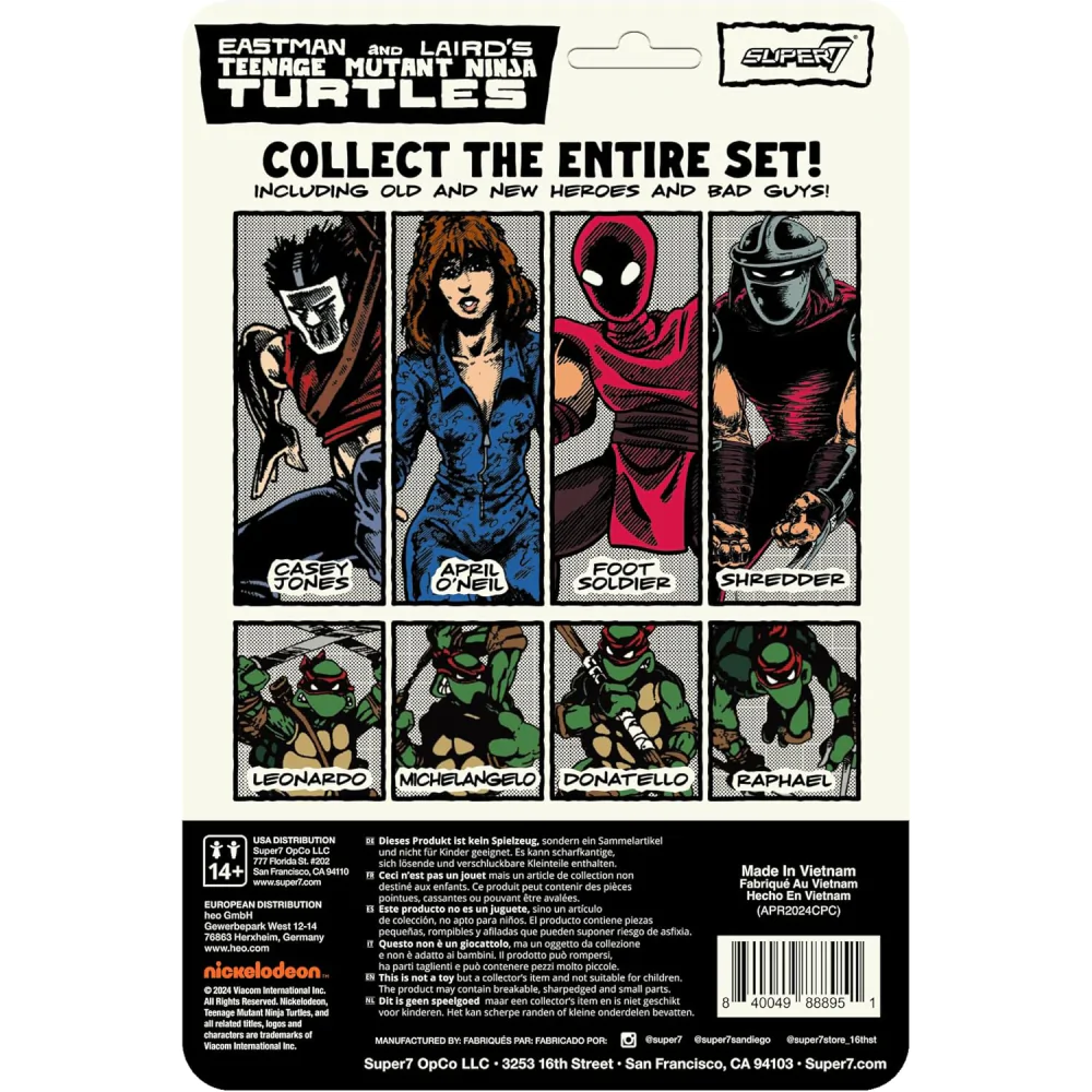 Teenage Mutant Ninja Turtles ReAction Actionfigur Wave 11 Shredder (Comic Color) 10 cm Produktfoto
