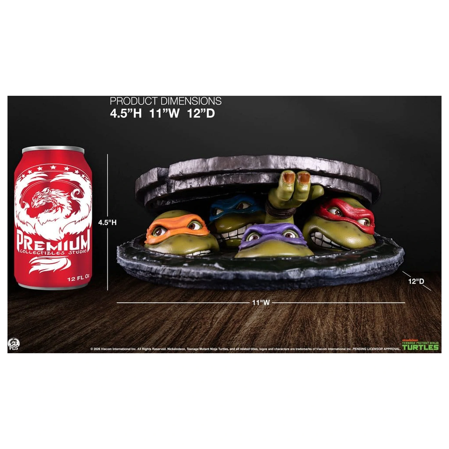 Teenage Mutant Ninja Turtles Tabletop 1/4 Untergrund 11 cm Produktfoto