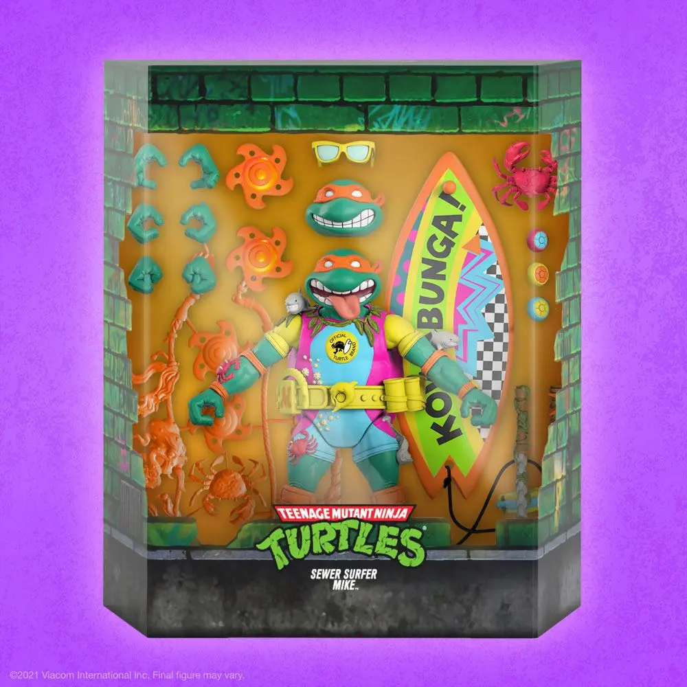 Teenage Mutant Ninja Turtles Ultimates Actionfigur Sewer Surfer Mike 18 cm Produktfoto