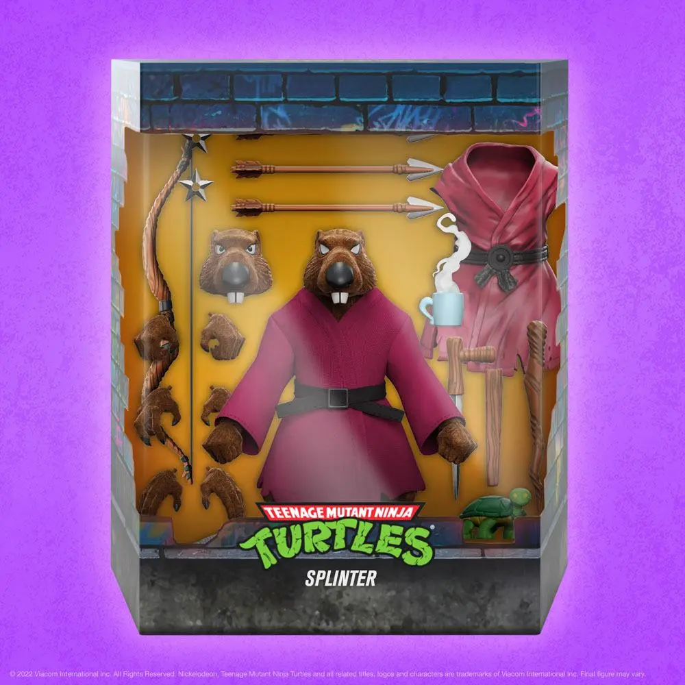 Teenage Mutant Ninja Turtles Ultimates Actionfigur Splinter (Flocked) 18 cm termékfotó