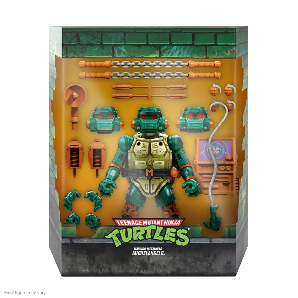 Teenage Mutant Ninja Turtles Ultimates Actionfigur Warrior Metalhead Michelangelo 18 cm termékfotó