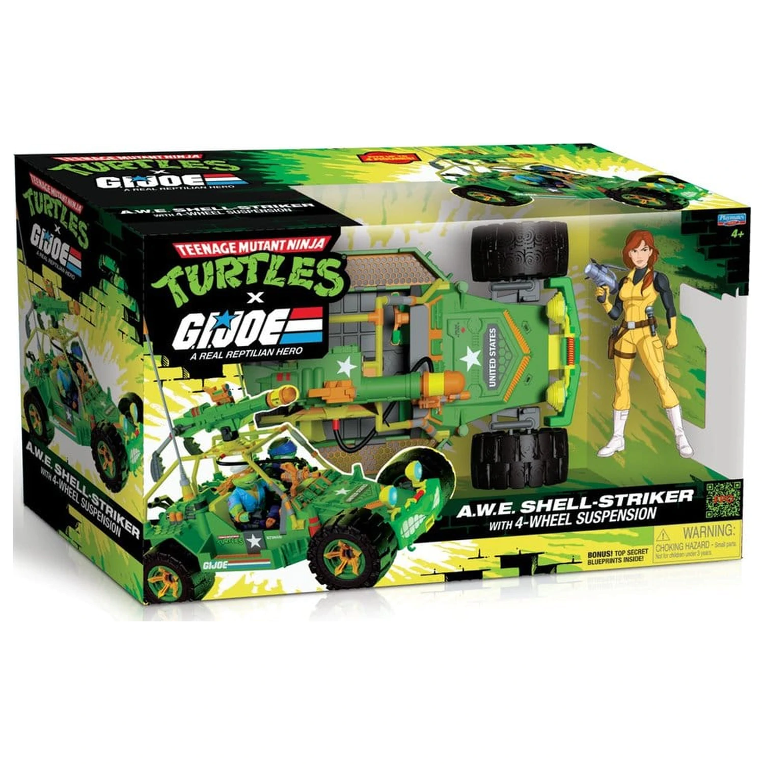 Teenage Mutant Ninja Turtles x G.I. Joe Crossover Classics Fahrzeug A.W.E. Shell-Striker mit Figur Produktfoto