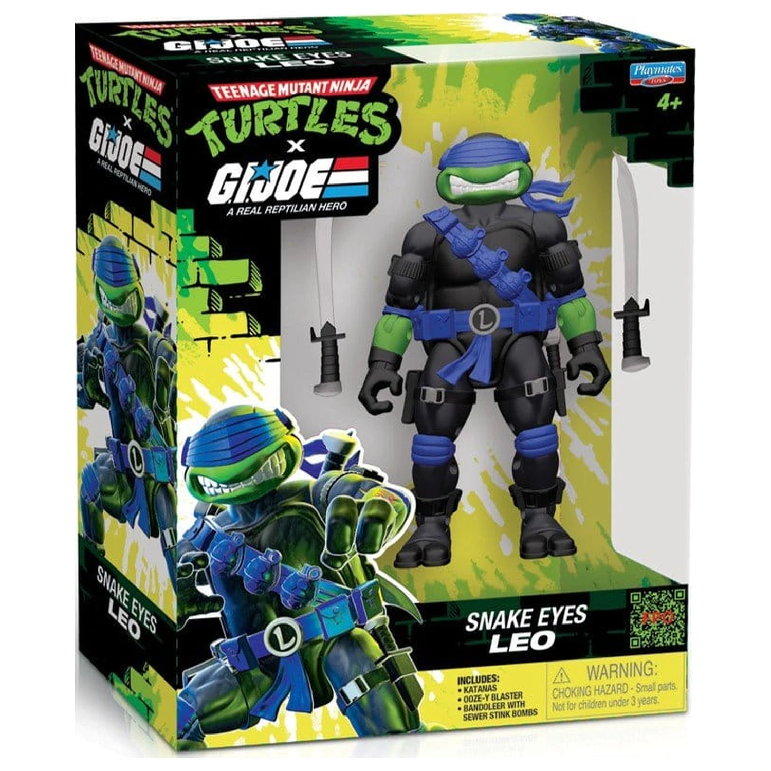 Teenage Mutant Ninja Turtles x G.I. Joe Crossover Classics Actionfigur Leonardo x Snake Eyes 12 cm Produktfoto