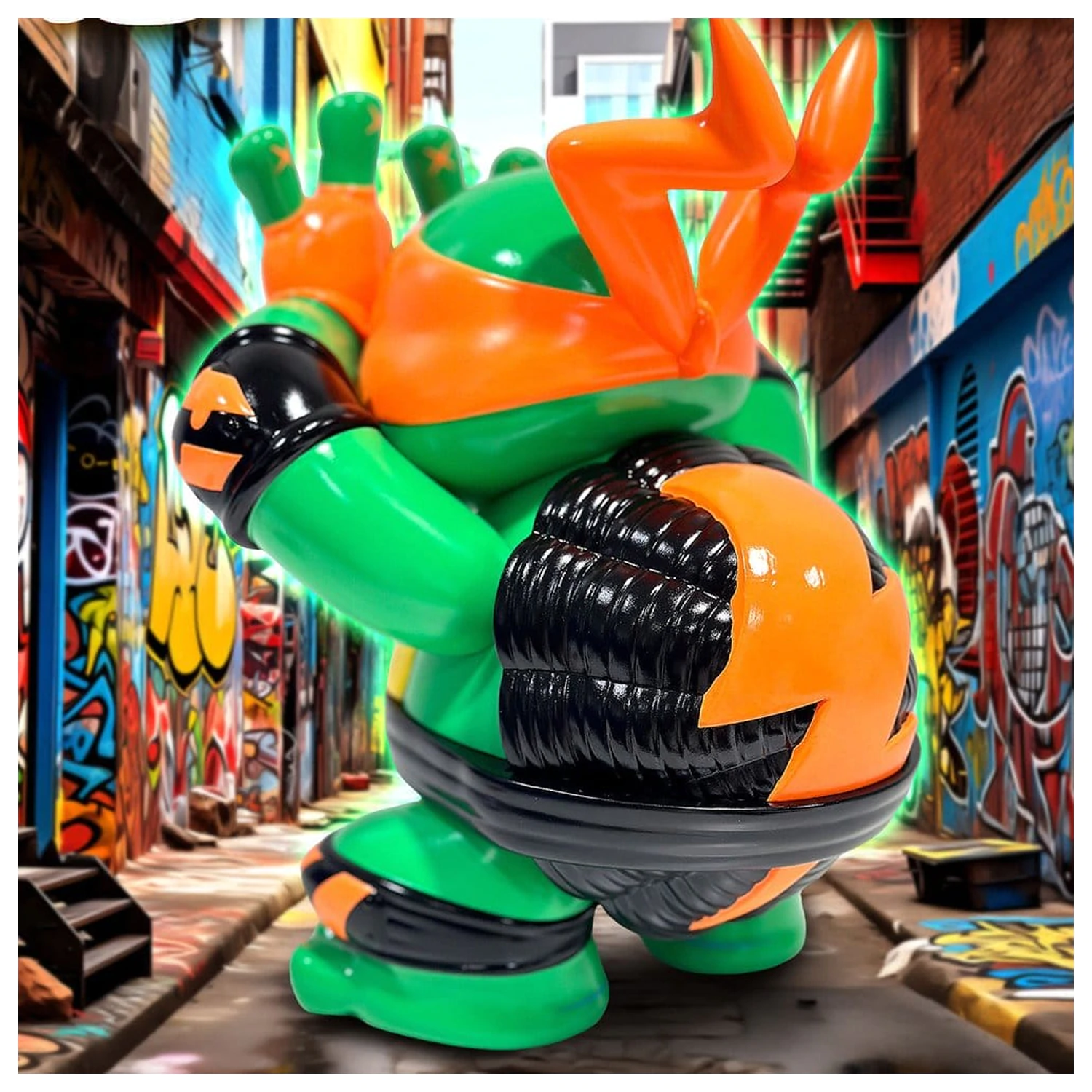 Teenage Mutant Ninja Turtles x Grape Brain Vinyl Figur Michelangelo 24 cm Produktfoto