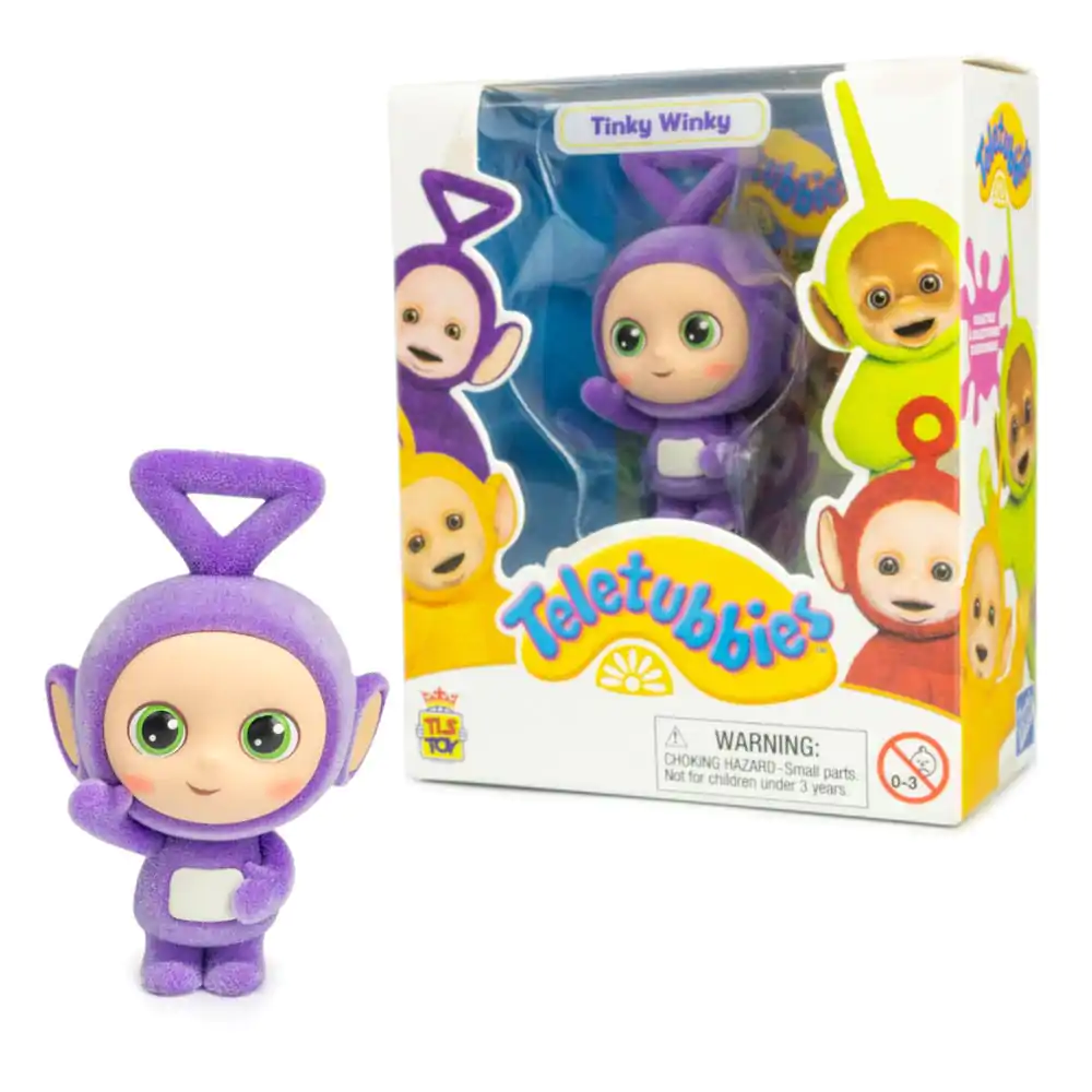 Teletubbies Cheebee Minifigur Tinky Winky Flocked 6 cm Produktfoto