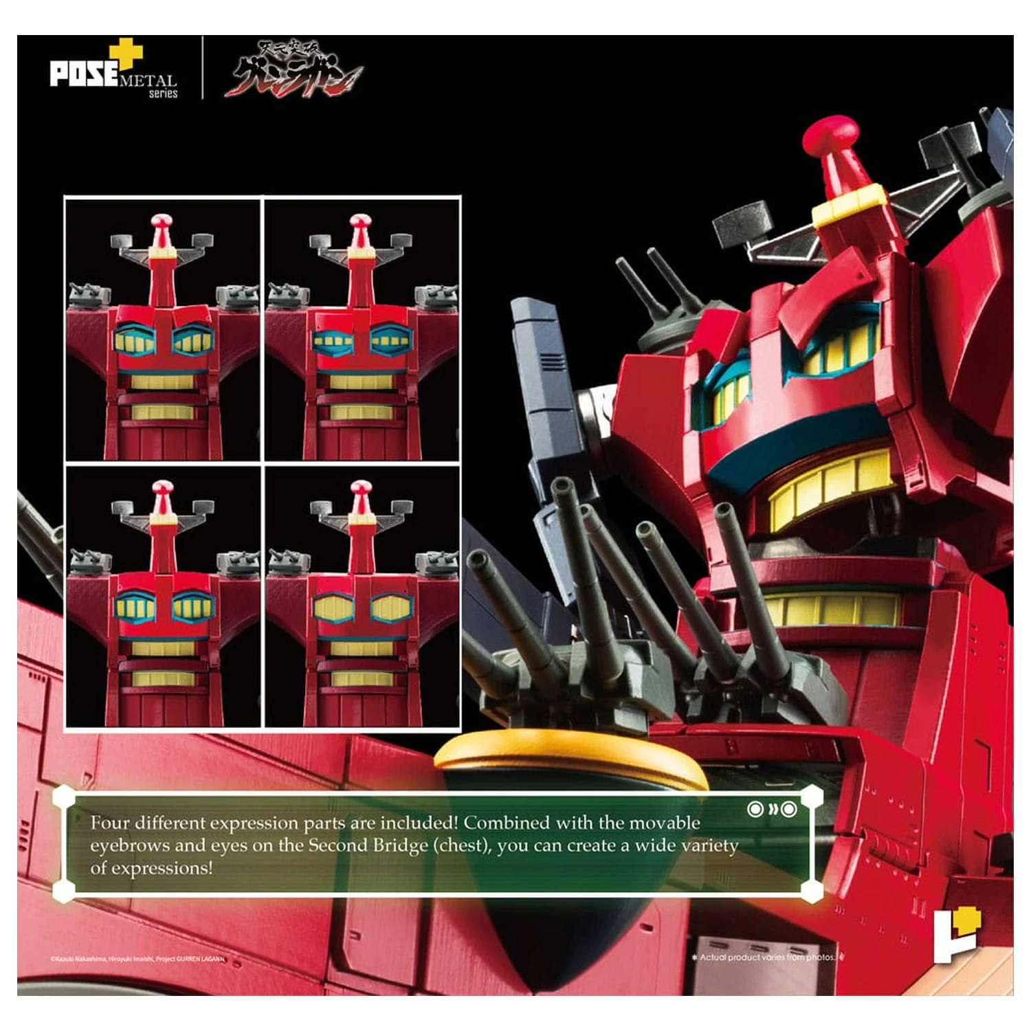 Tengen Toppa Gurren Lagann POSE+METAL Serie Figur Dai-Gurren 33 cm Produktfoto