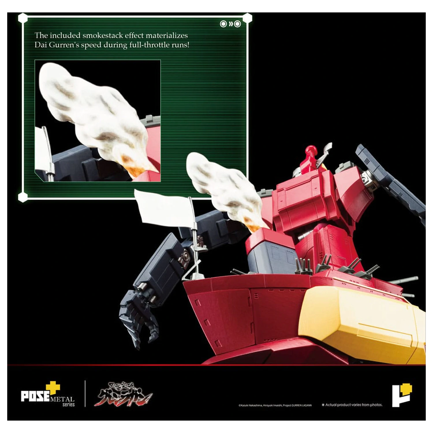 Tengen Toppa Gurren Lagann POSE+METAL Serie Figur Dai-Gurren 33 cm Produktfoto