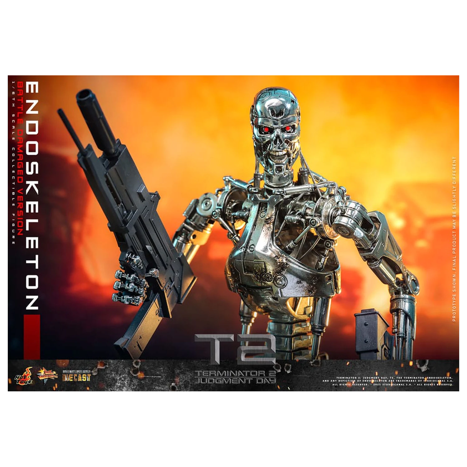 Terminator 2: Judgment Day Movie Masterpiece Action-Figur 1/6 Endoskeleton (Battle Damaged Version) 31 cm Produktfoto