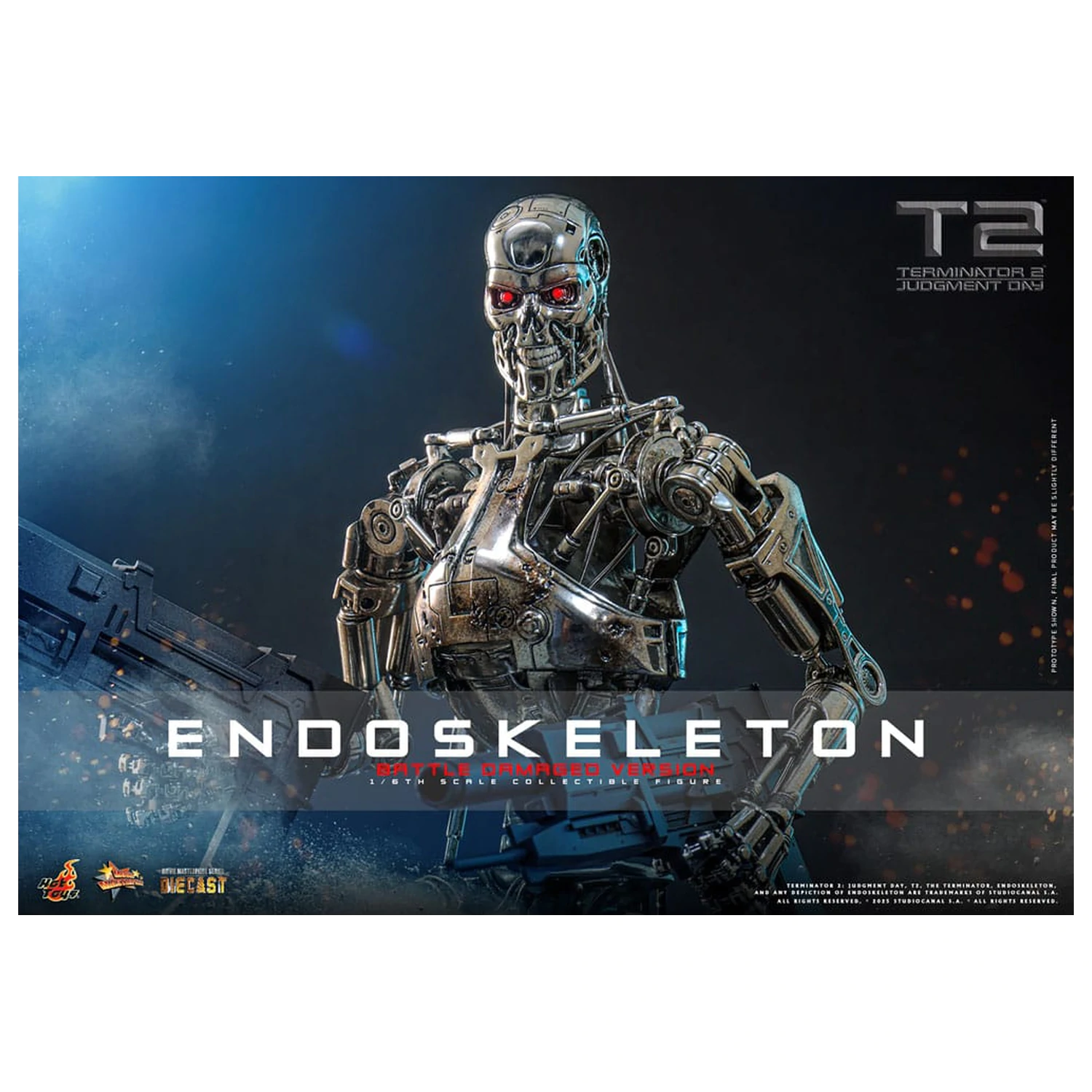 Terminator 2: Judgment Day Movie Masterpiece Action-Figur 1/6 Endoskeleton (Battle Damaged Version) 31 cm Produktfoto