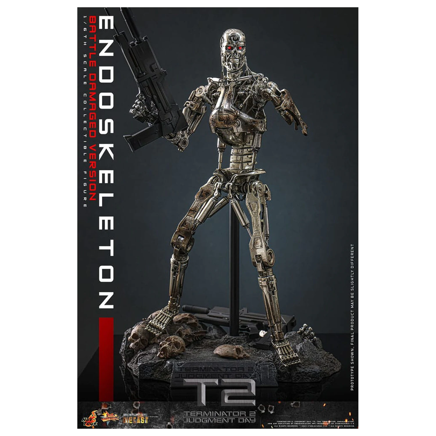 Terminator 2: Judgment Day Movie Masterpiece Action-Figur 1/6 Endoskeleton (Battle Damaged Version) 31 cm Produktfoto