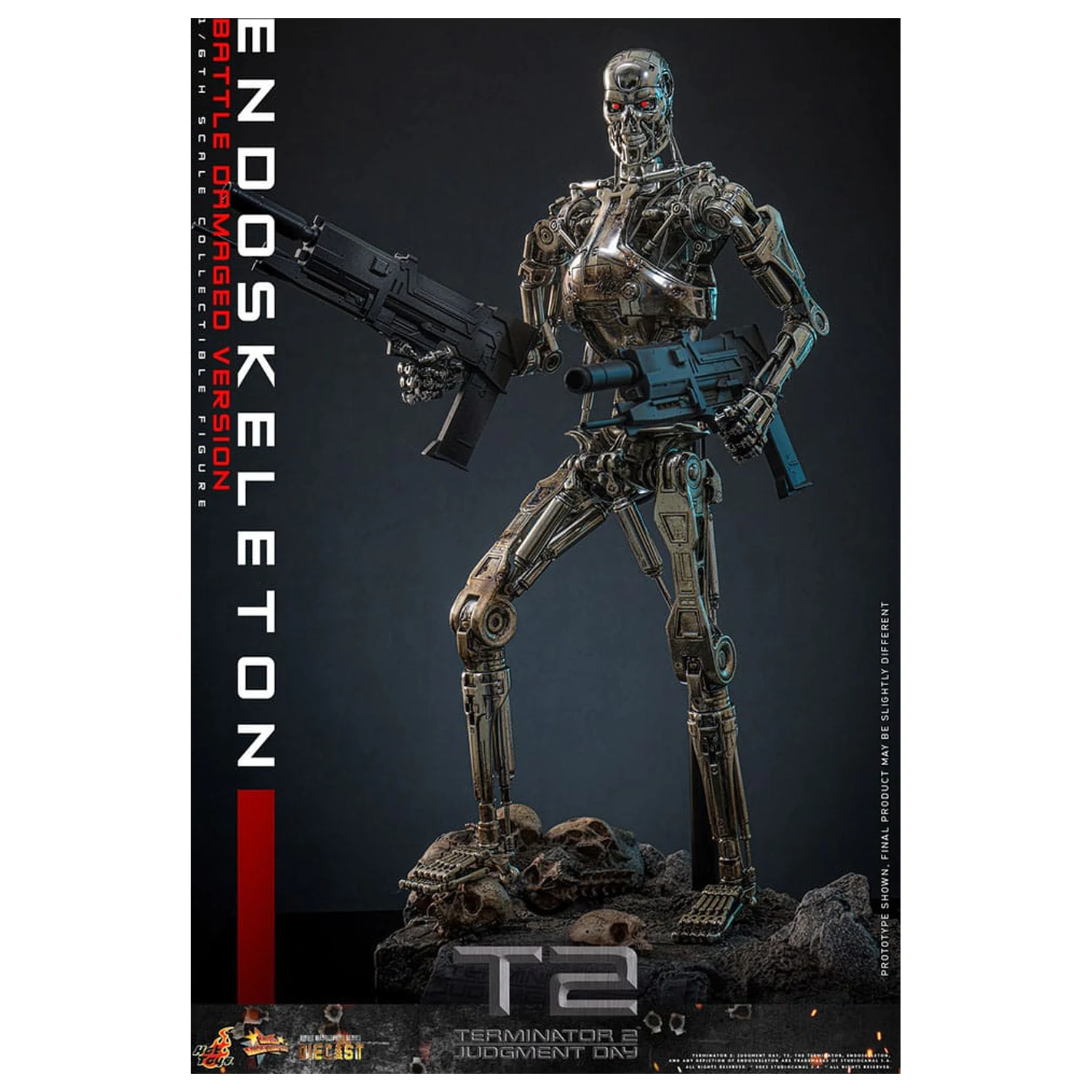 Terminator 2: Judgment Day Movie Masterpiece Action-Figur 1/6 Endoskeleton (Battle Damaged Version) 31 cm Produktfoto