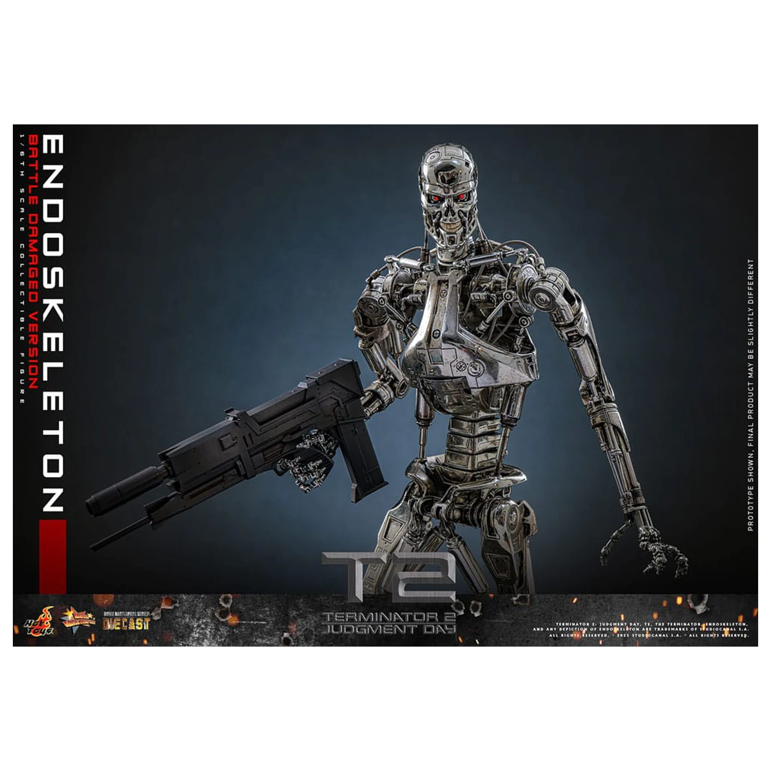 Terminator 2: Judgment Day Movie Masterpiece Action-Figur 1/6 Endoskeleton (Battle Damaged Version) 31 cm Produktfoto