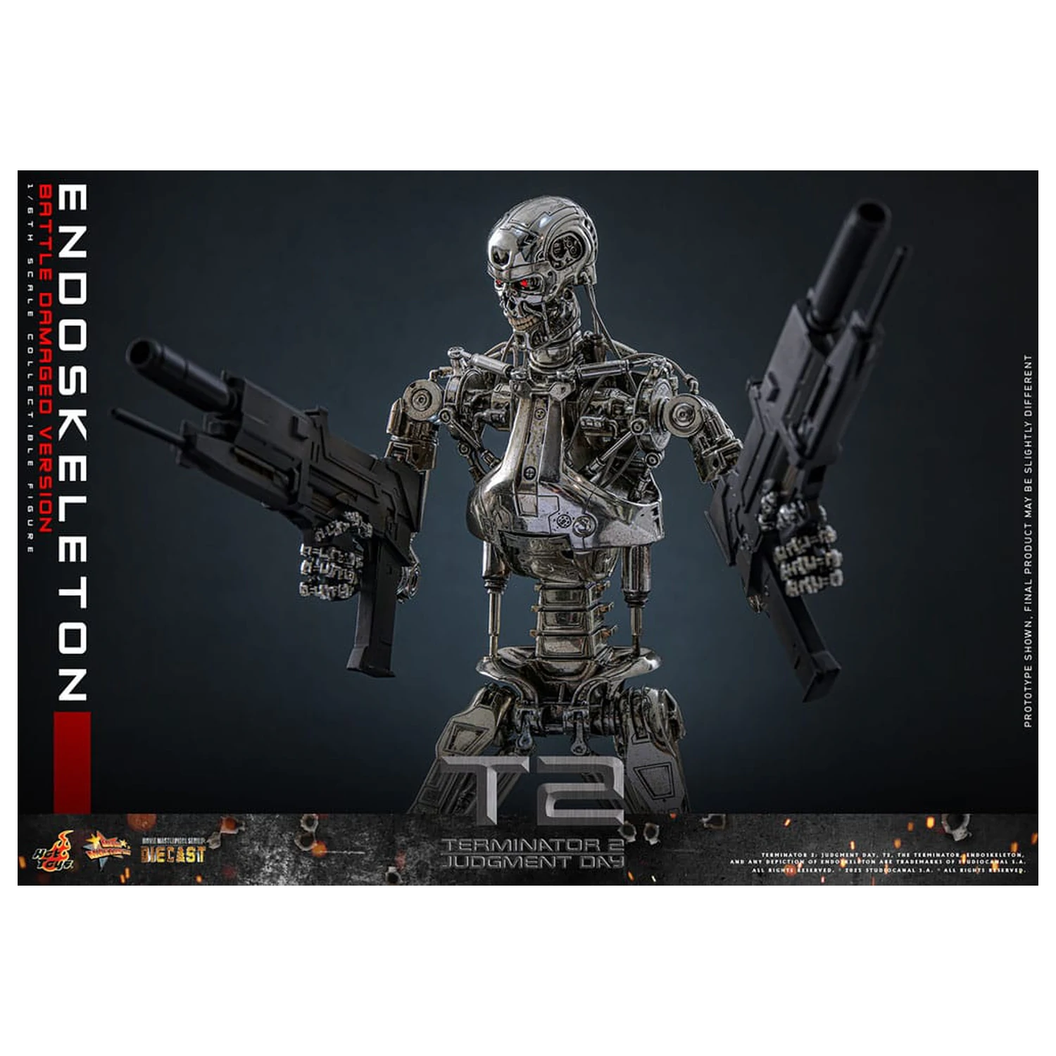 Terminator 2: Judgment Day Movie Masterpiece Action-Figur 1/6 Endoskeleton (Battle Damaged Version) 31 cm Produktfoto