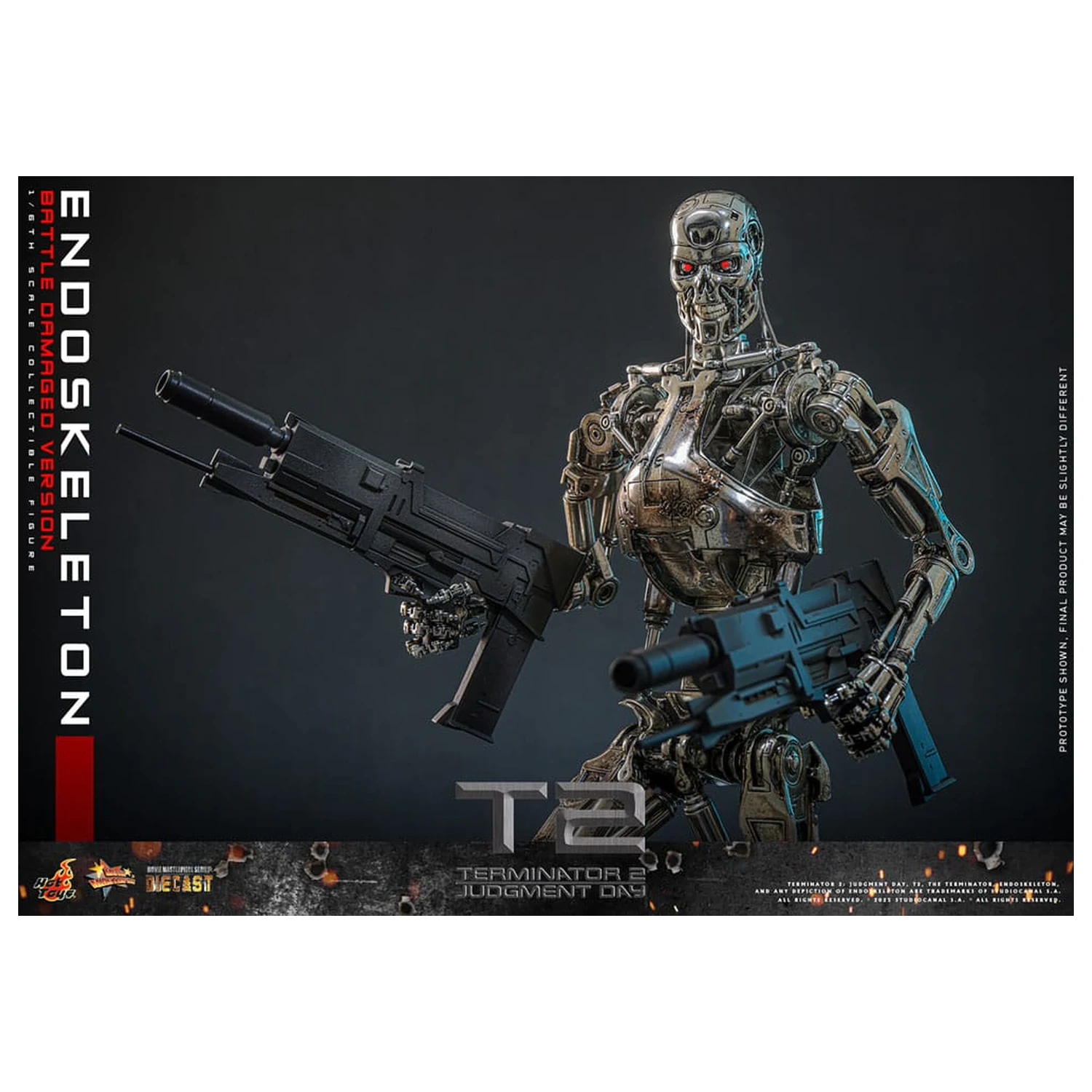 Terminator 2: Judgment Day Movie Masterpiece Action-Figur 1/6 Endoskeleton (Battle Damaged Version) 31 cm Produktfoto