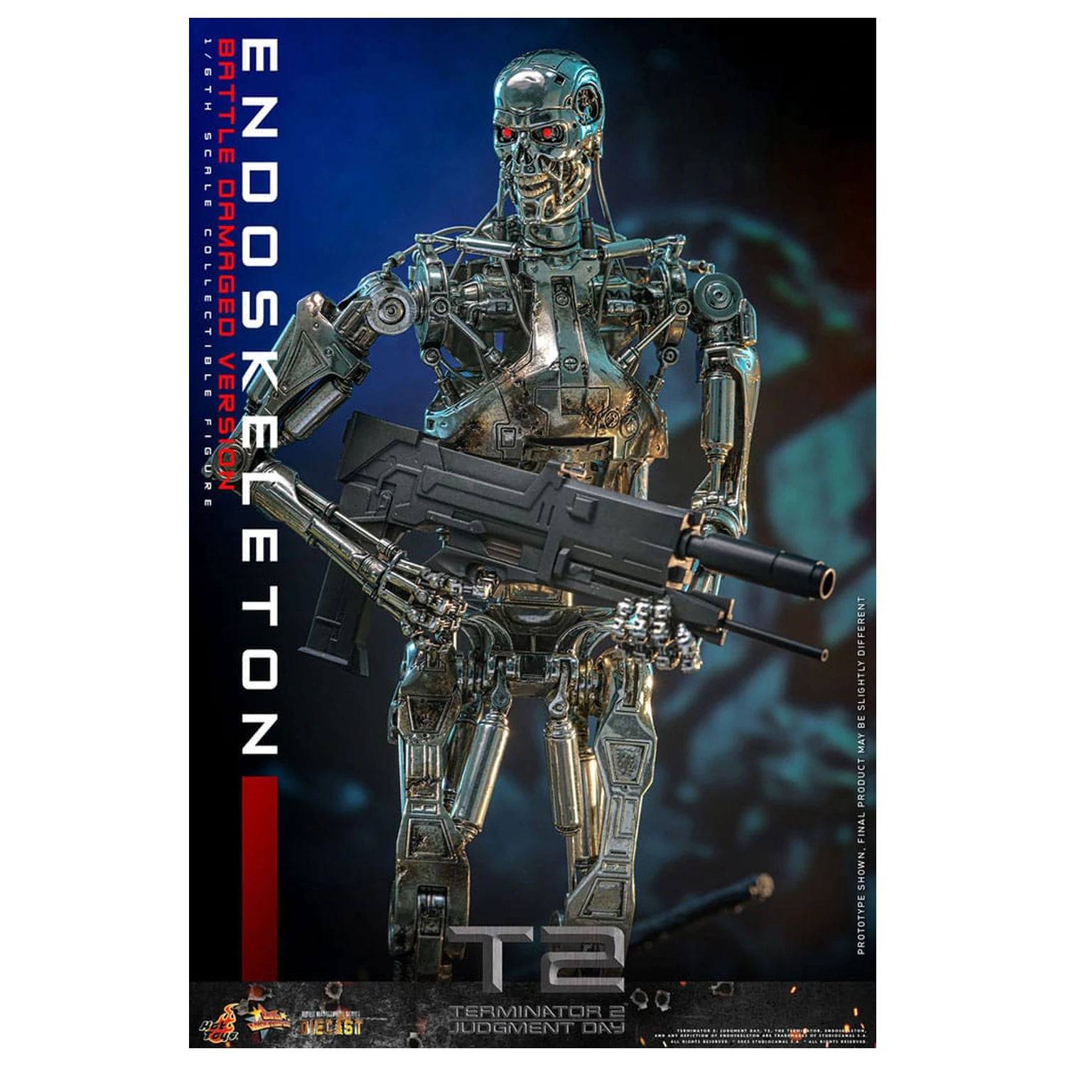 Terminator 2: Judgment Day Movie Masterpiece Action-Figur 1/6 Endoskeleton (Battle Damaged Version) 31 cm Produktfoto