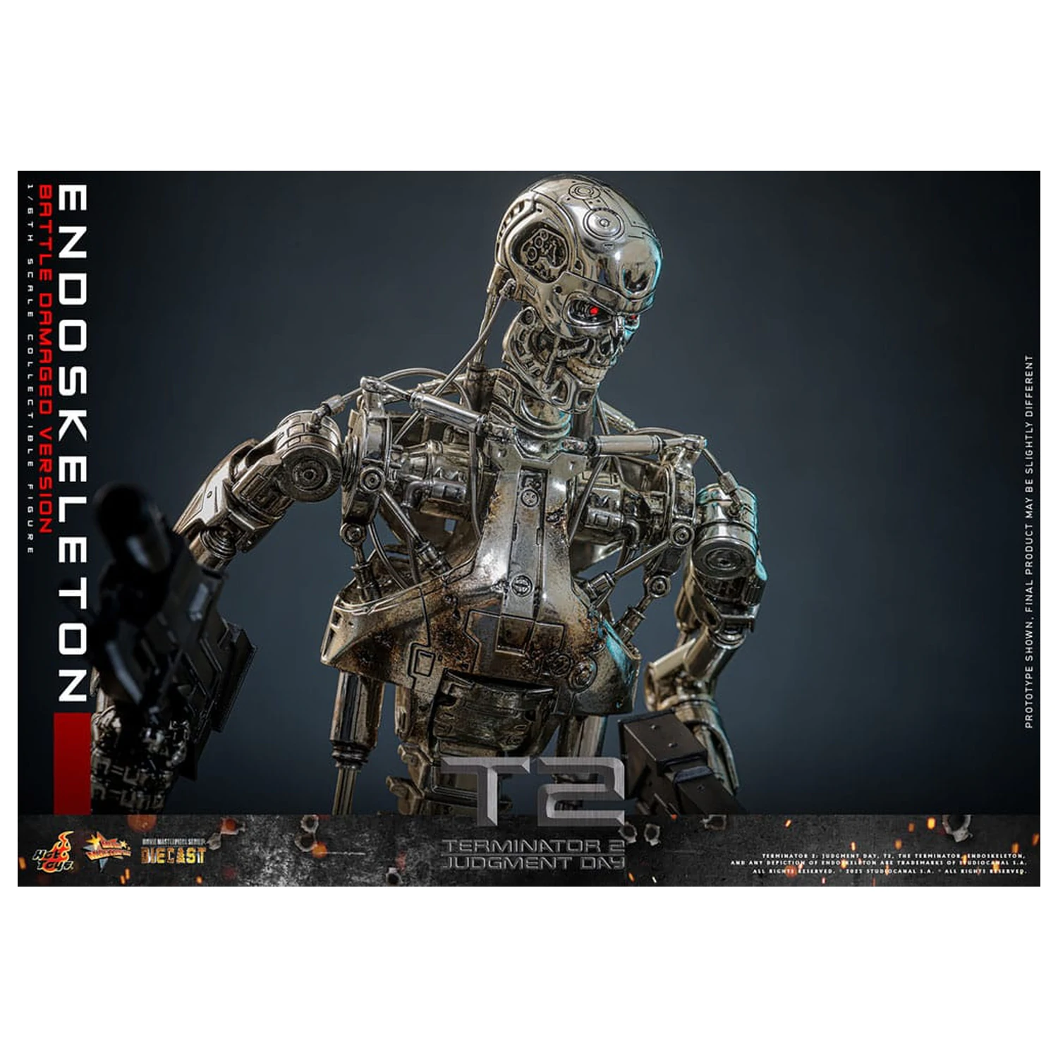Terminator 2: Judgment Day Movie Masterpiece Action-Figur 1/6 Endoskeleton (Battle Damaged Version) 31 cm Produktfoto