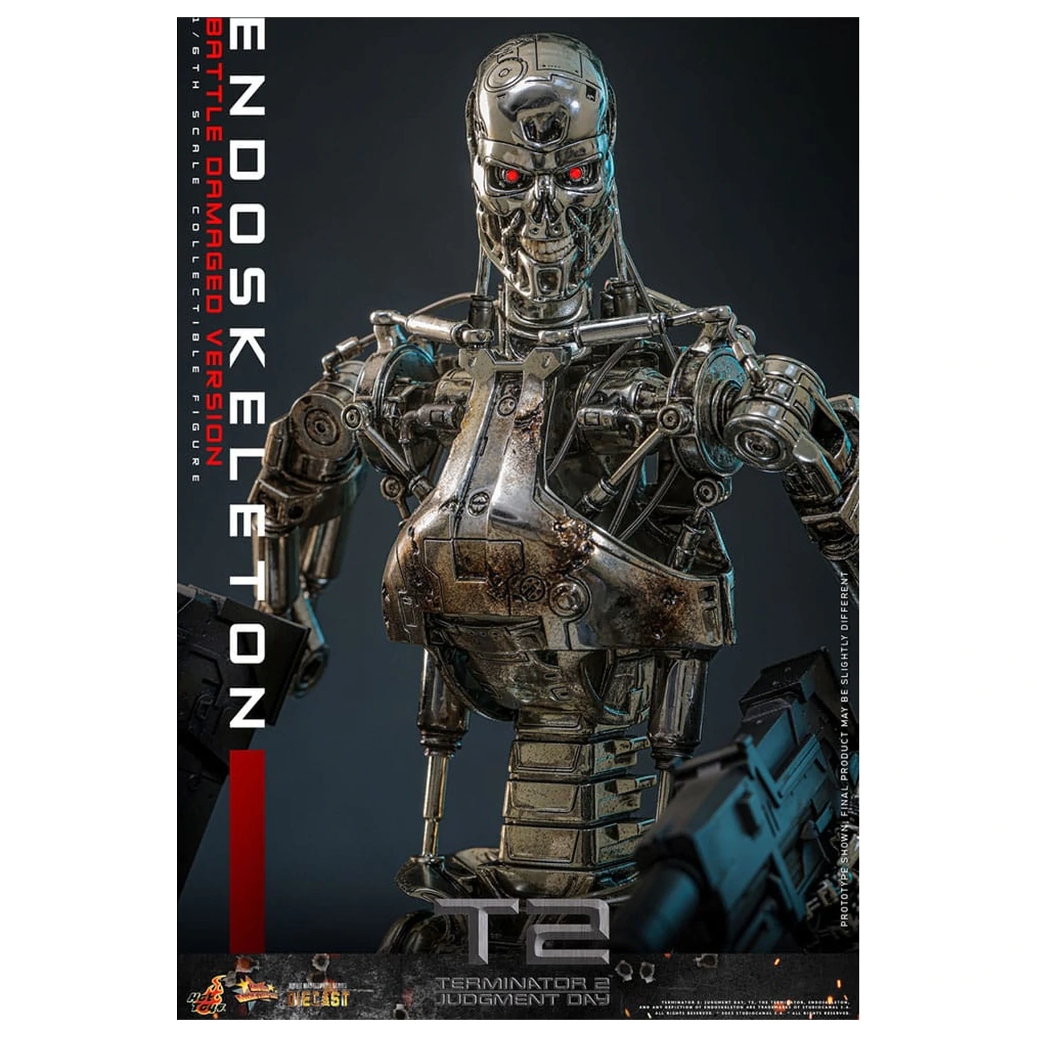 Terminator 2: Judgment Day Movie Masterpiece Action-Figur 1/6 Endoskeleton (Battle Damaged Version) 31 cm Produktfoto