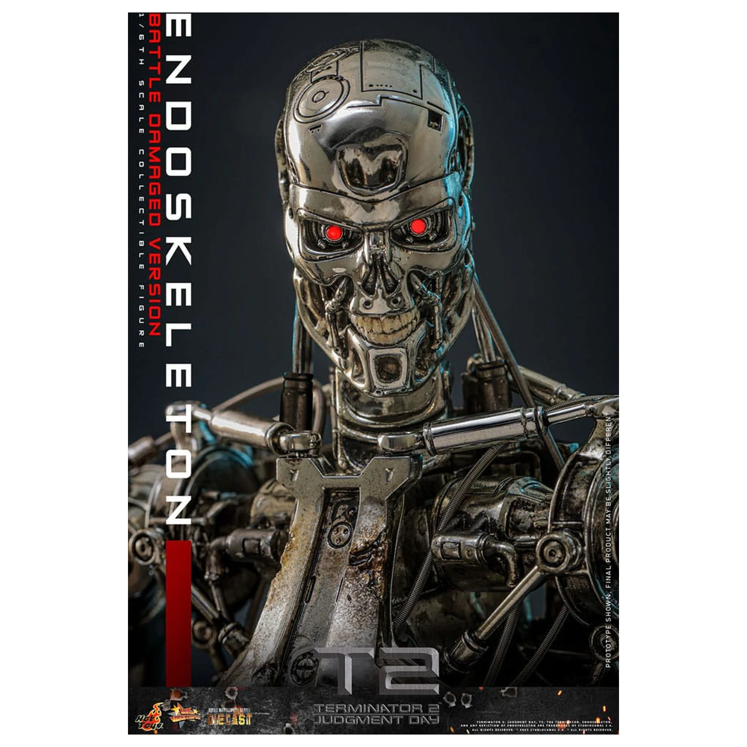 Terminator 2: Judgment Day Movie Masterpiece Action-Figur 1/6 Endoskeleton (Battle Damaged Version) 31 cm Produktfoto