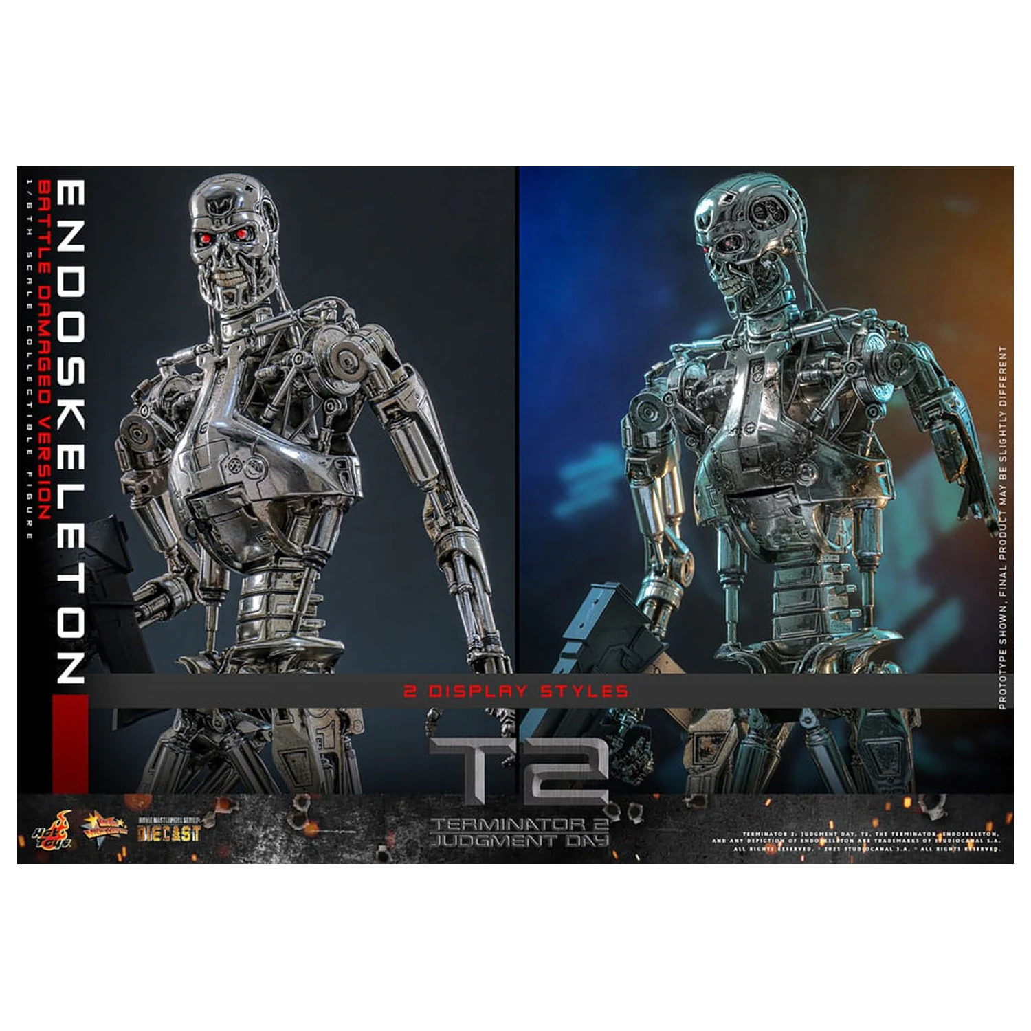 Terminator 2: Judgment Day Movie Masterpiece Action-Figur 1/6 Endoskeleton (Battle Damaged Version) 31 cm Produktfoto