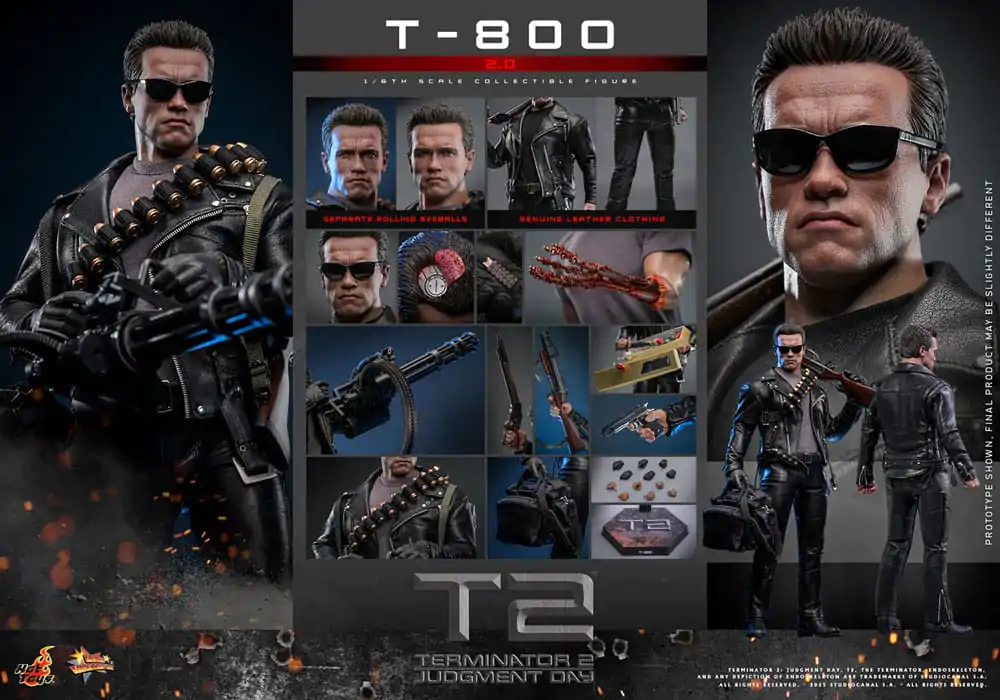 Terminator 2 Movie Masterpiece Actionfigur 1/6 T-800 2.0 32 cm Produktfoto