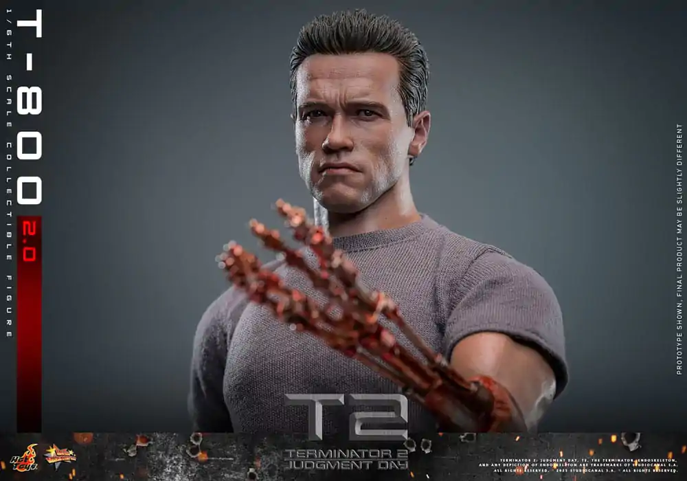 Terminator 2 Movie Masterpiece Actionfigur 1/6 T-800 2.0 32 cm Produktfoto