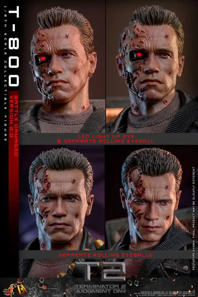 Terminator 2 Movie Masterpiece Action Figur 1/6 T-800 Battle Damaged Version 2.0 32 cm Produktfoto