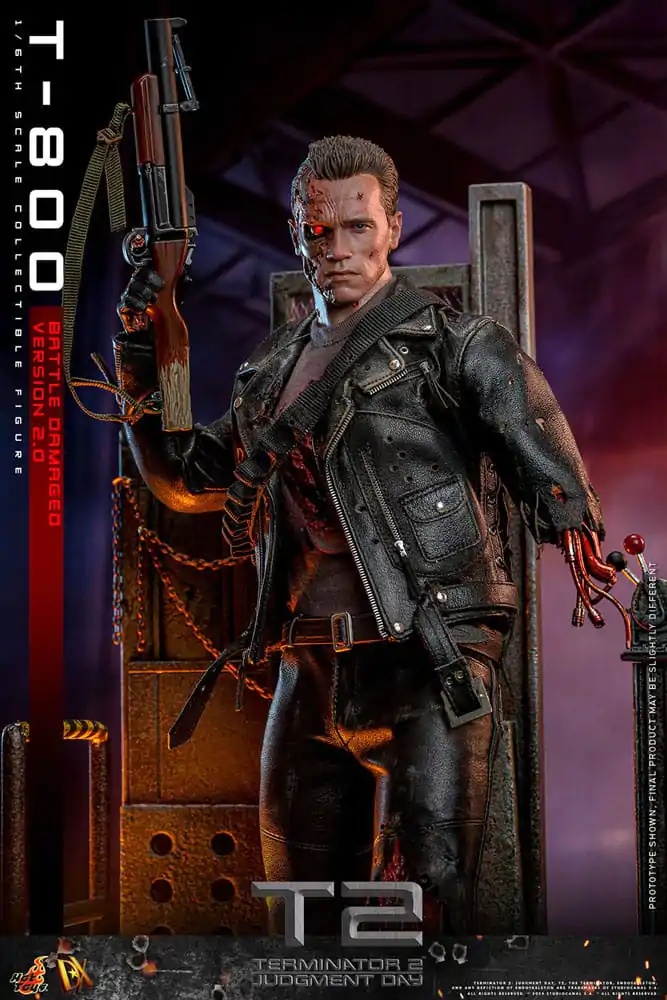 Terminator 2 Movie Masterpiece Action Figur 1/6 T-800 Battle Damaged Version 2.0 32 cm Produktfoto