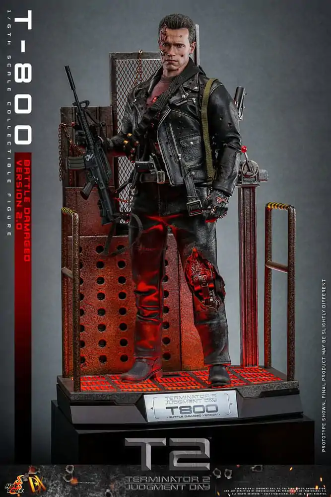 Terminator 2 Movie Masterpiece Action Figur 1/6 T-800 Battle Damaged Version 2.0 32 cm Produktfoto