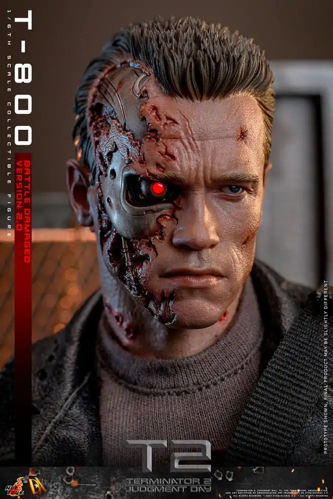 Terminator 2 Movie Masterpiece Action Figur 1/6 T-800 Battle Damaged Version 2.0 32 cm termékfotó