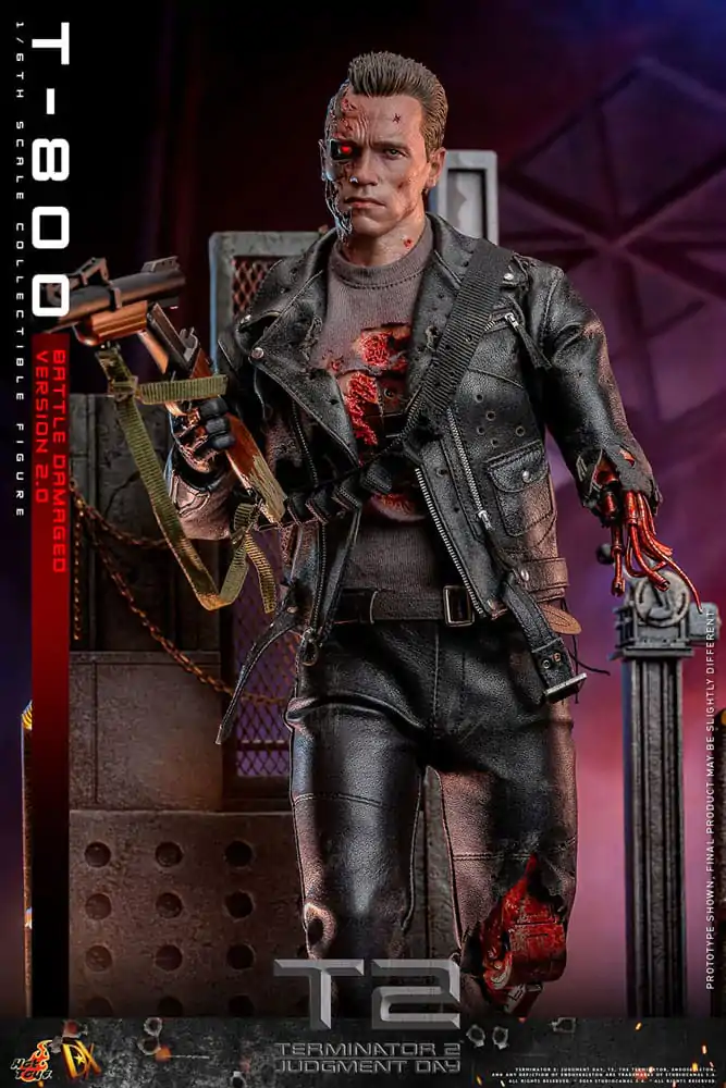 Terminator 2 Movie Masterpiece Action Figur 1/6 T-800 Battle Damaged Version 2.0 32 cm termékfotó