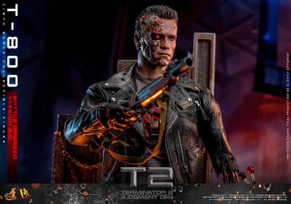 Terminator 2 Movie Masterpiece Action Figur 1/6 T-800 Battle Damaged Version 2.0 32 cm Produktfoto