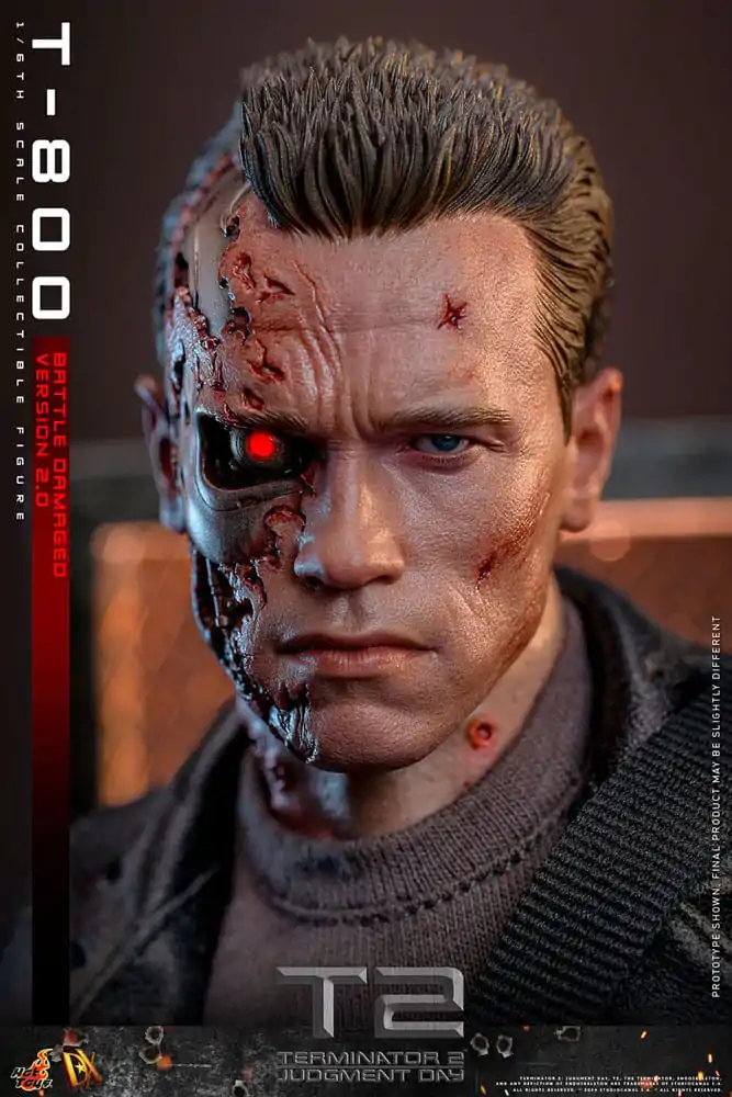 Terminator 2 Movie Masterpiece Action Figur 1/6 T-800 Battle Damaged Version 2.0 32 cm Produktfoto