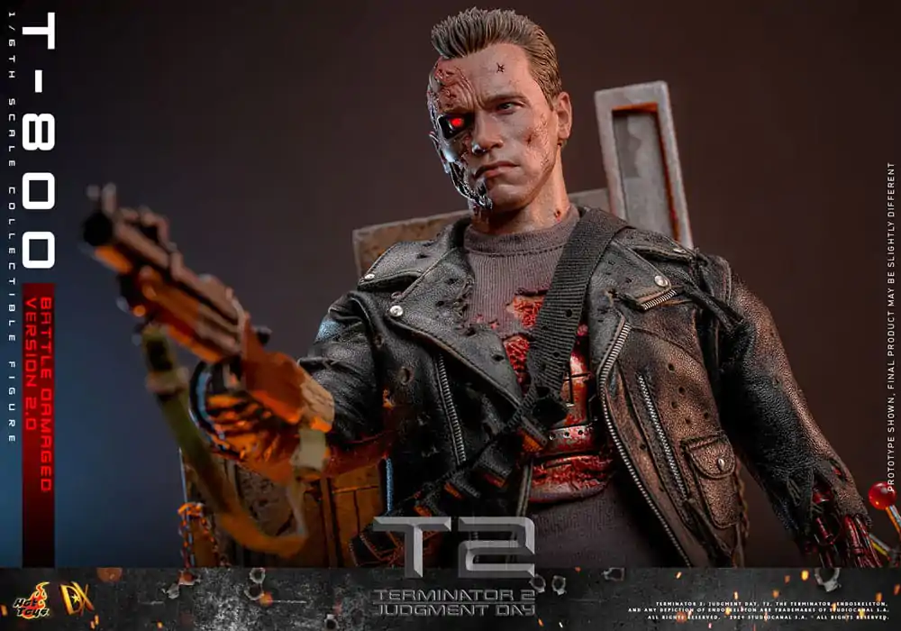 Terminator 2 Movie Masterpiece Action Figur 1/6 T-800 Battle Damaged Version 2.0 32 cm Produktfoto