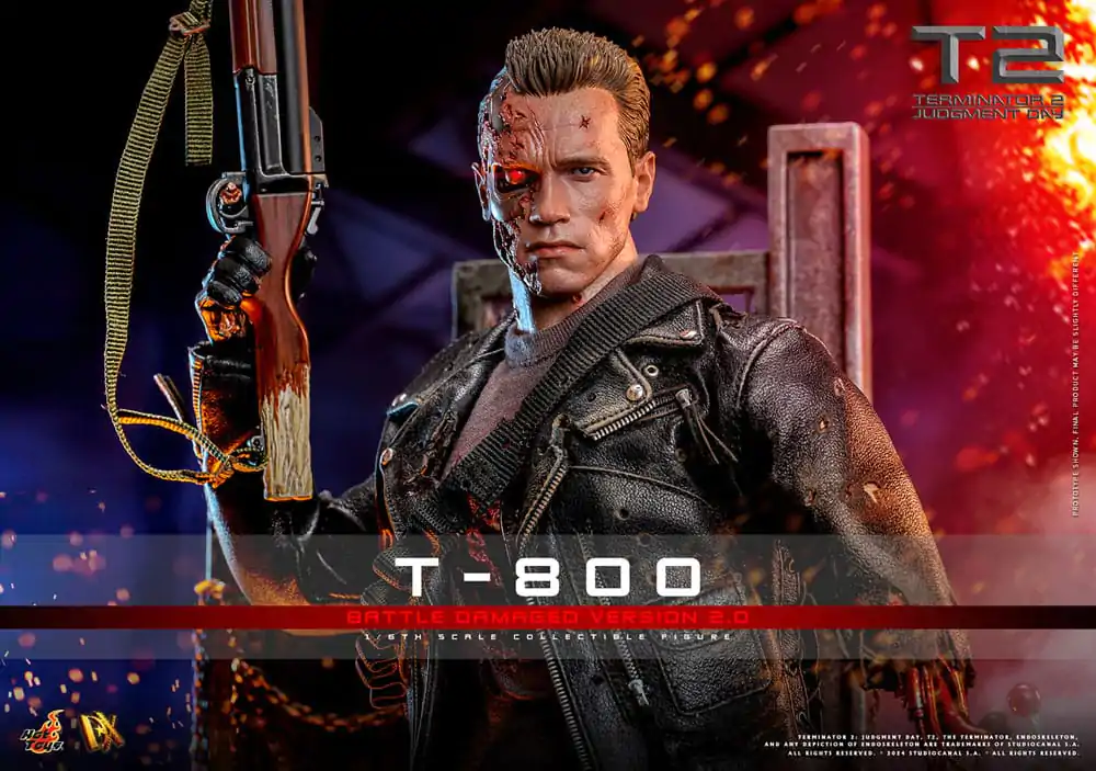 Terminator 2 Movie Masterpiece Action Figur 1/6 T-800 Battle Damaged Version 2.0 32 cm termékfotó