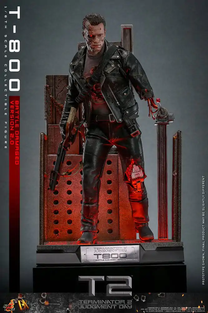 Terminator 2 Movie Masterpiece Action Figur 1/6 T-800 Battle Damaged Version 2.0 32 cm termékfotó