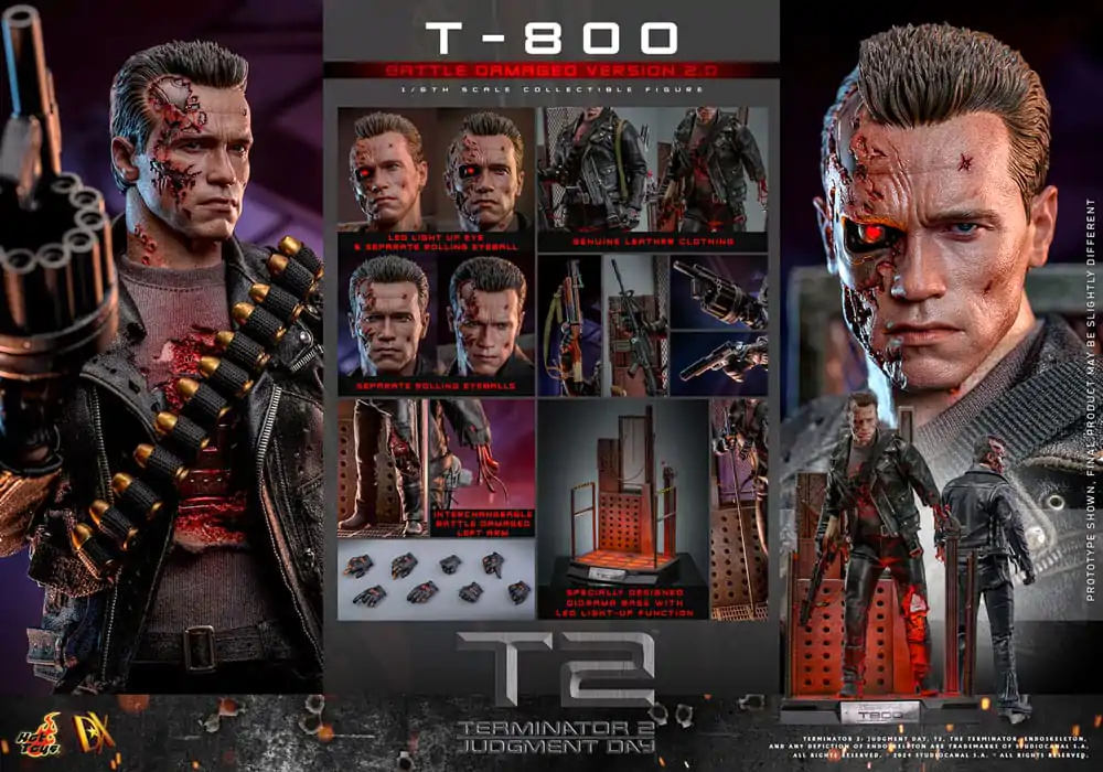 Terminator 2 Movie Masterpiece Action Figur 1/6 T-800 Battle Damaged Version 2.0 32 cm Produktfoto