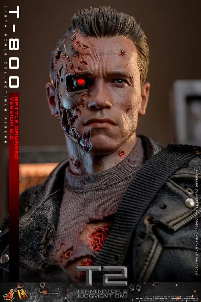 Terminator 2 Movie Masterpiece Action Figur 1/6 T-800 Battle Damaged Version 2.0 32 cm Produktfoto