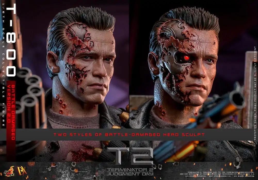 Terminator 2 Movie Masterpiece Action Figur 1/6 T-800 Battle Damaged Version 2.0 32 cm termékfotó