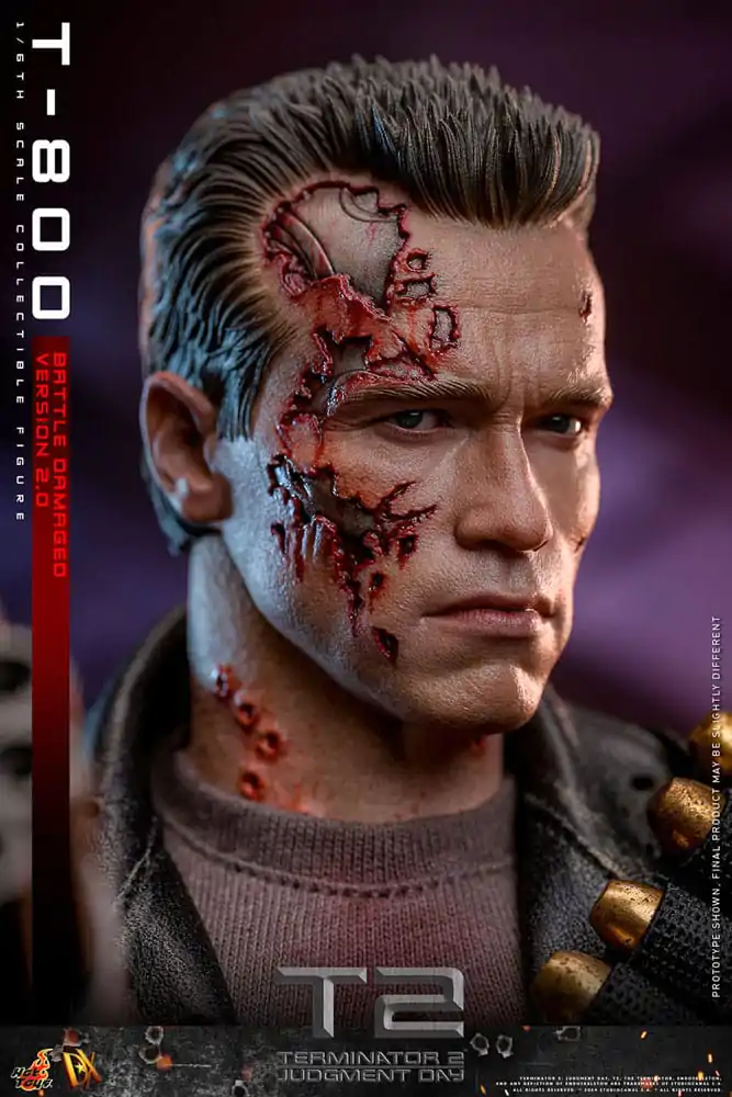 Terminator 2 Movie Masterpiece Action Figur 1/6 T-800 Battle Damaged Version 2.0 32 cm termékfotó