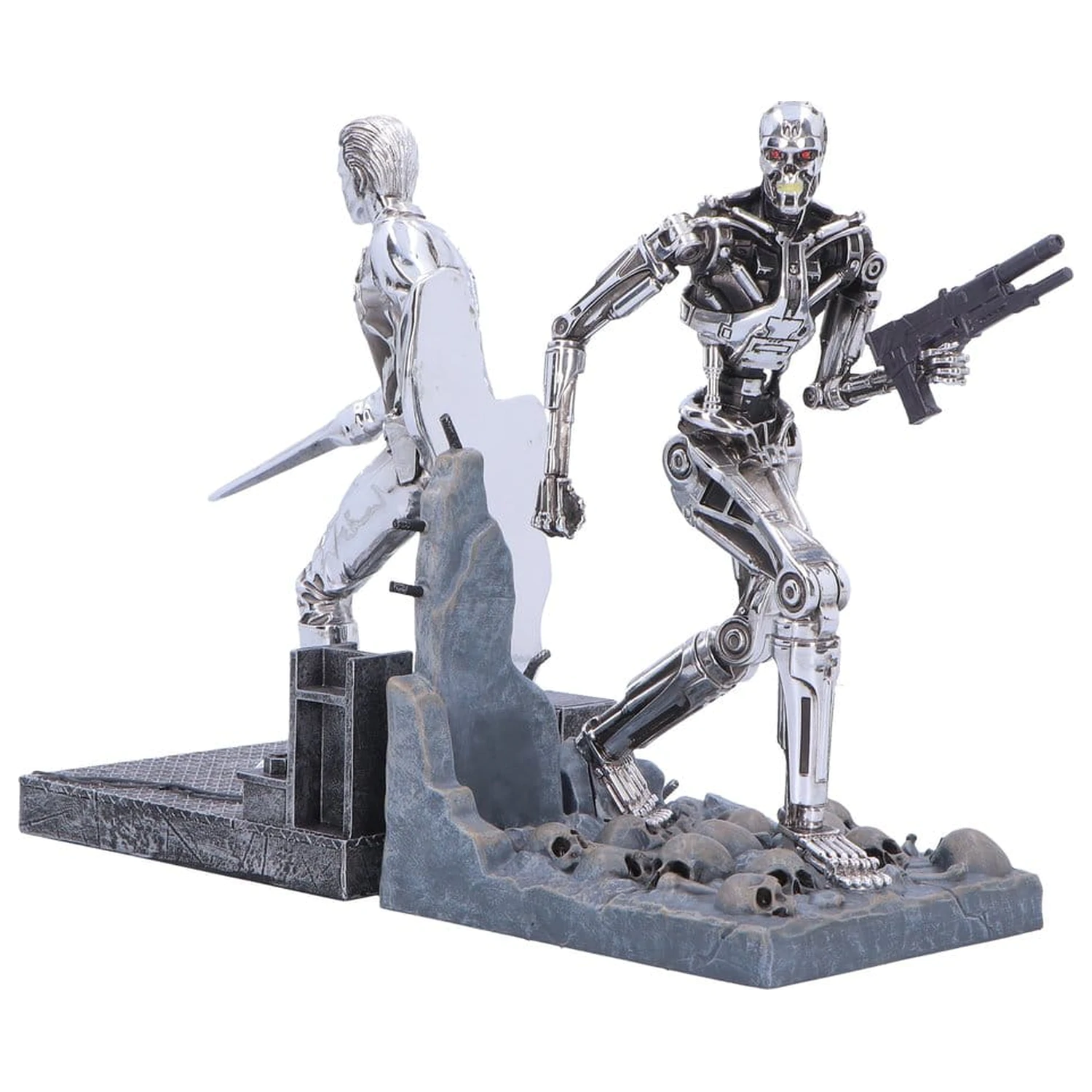 Terminator 2 Buchstützen T-1000 vs T-800 19 cm Produktfoto